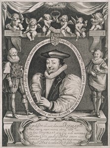 Portrett av John Williams (1582-1650) biskop av Lincoln og dekan av Westminster, gravert av kunstneren, ca. 1621